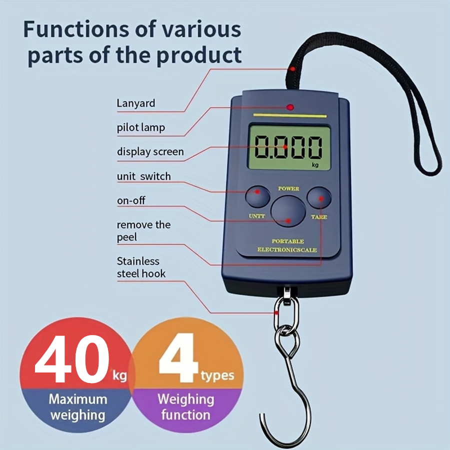 Electronic Gadgets - 40kg Multifunctional Mini Electronic Digital Portable