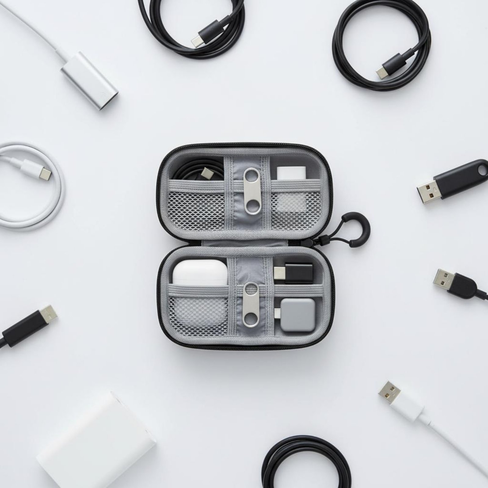 Electronics And Gadgets G - Cord Organizer Case Multiple Compartments Universal