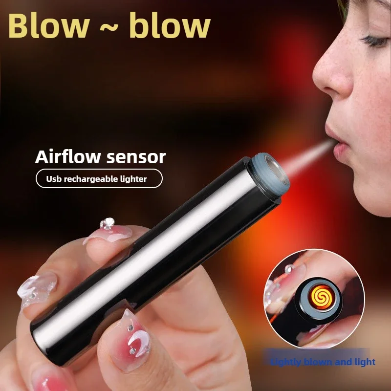 Electronics And Gadgets With I - Creative Blowing Windproof Flameless Electronic Lighter