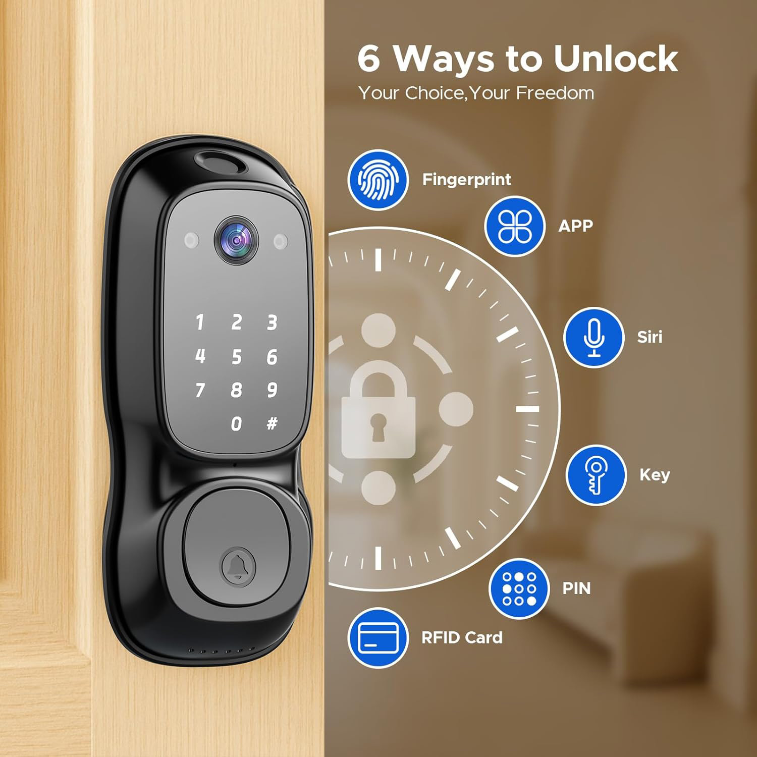 Tuya Wifi Smart Door Lock ‎Cam - đánh giá và giá Electronics & Gadgets Charging Gocable 8 In 1 Edc 100W Cable