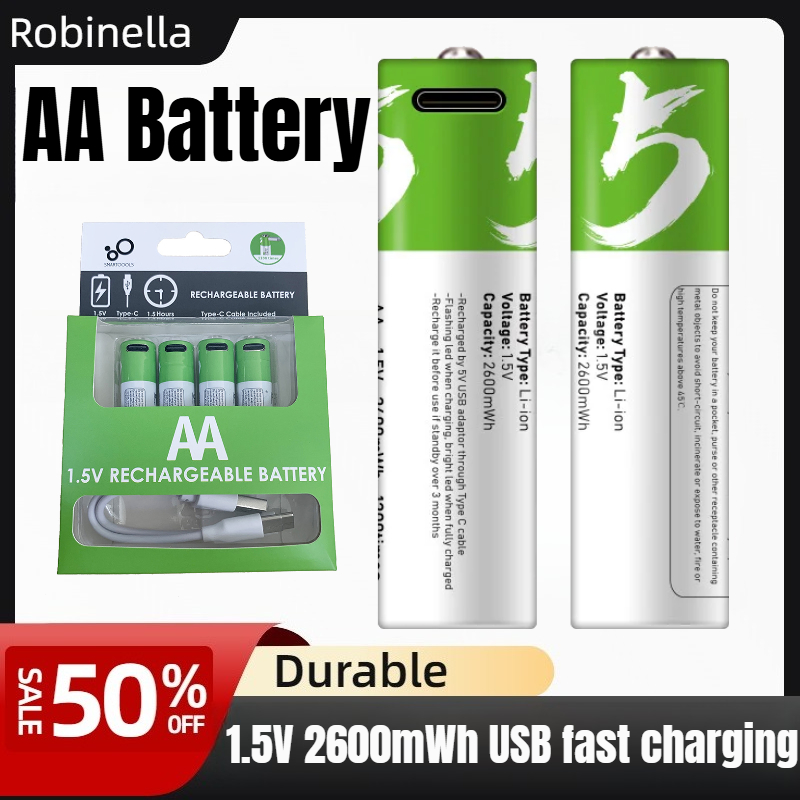 Smart 1.5V AA 2600mWh USB Rech - đánh giá và giá Modern Electronics Gadgets