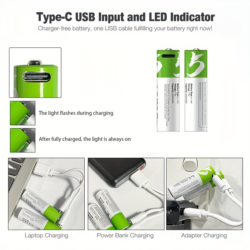 Smart 1.5V AA 2600mWh USB Rech - đánh giá và giá Modern Electronics Gadgets