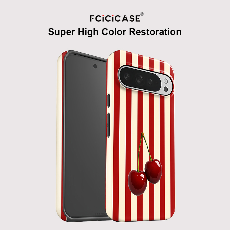 Fcicicase Cherry Stripe Patter - đánh giá và giá Google Pixel 9 Pro